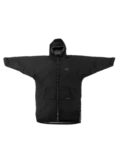 SUPER STORM HOODED PONCHO OCEAN & EARTH - BLACK