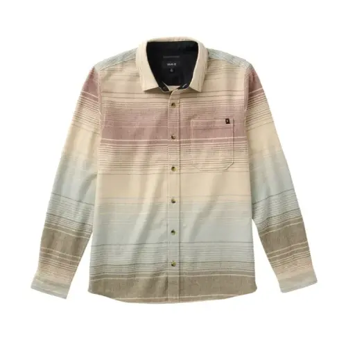 FLANNEL SHIRT ROARK CROSSROADS - FOSSIL STRIPE (