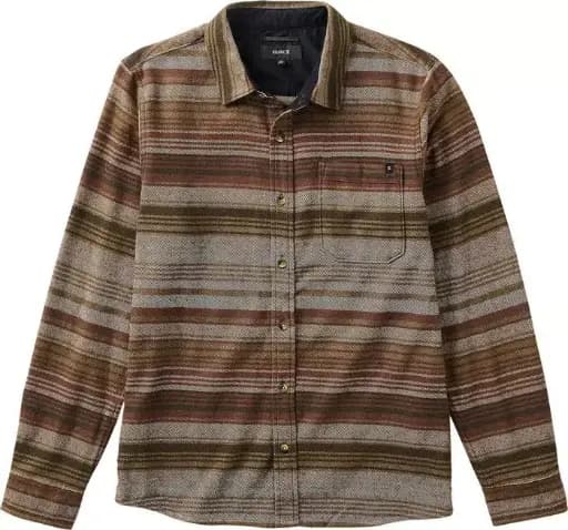 FLANNEL SHIRT ROARK CROSSROADS - RED CLAY HERRINGBONE (