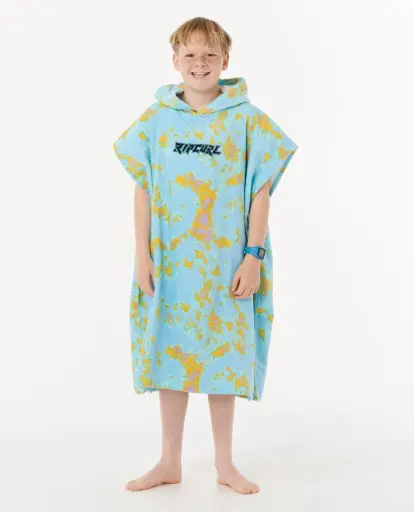 SURF PONCHO RIP CURL KIDS MIXED HOODED TOWEL - BRIGHT BLUE