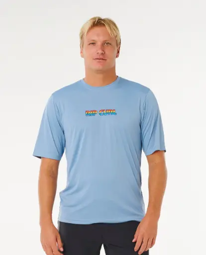 RASH VEST RIP CURL SHORT SLEEVE ICONS SURF LITE UV KIDS (