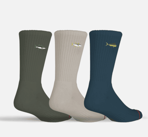 SOCKS 3 PACK SALTY CREW FISHSTICKS