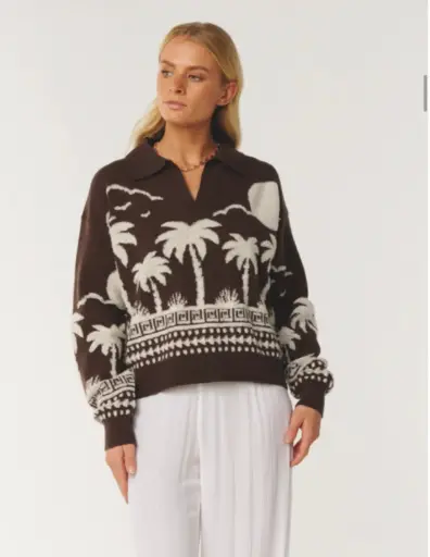 SWEATER RIP CURL WMS PARAISO JACQUARD - BROWN (