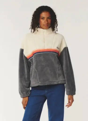 FLEECE RIP CURL WMS SURF REVIVAL POLAR - CHARCOAL GREY (
