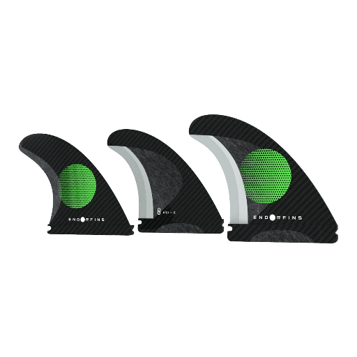 FINS FIREWIRE SLATER DESIGNS KS1 3 FIN SMALL 1 TAB - BLACK/GREEN