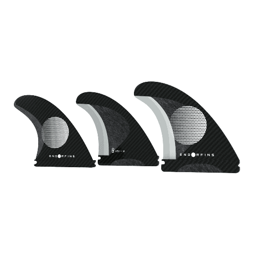 FINS FIREWIRE SLATER DESIGNS KS1 3 FIN MEDIUM 1 TAB - BLACK/WHITE