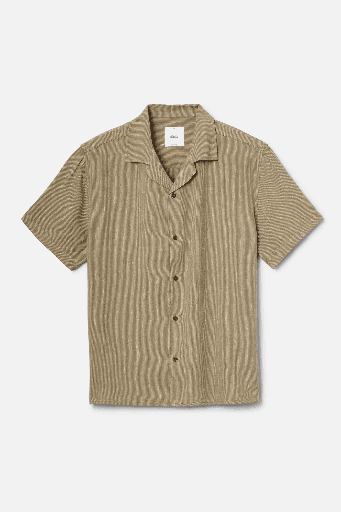 SHIRT KATIN TELLER STRIPE - MOSS (