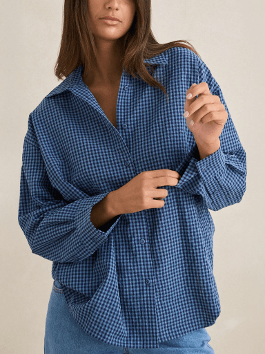 SHIRT RHYTHM SERENE OVERSIZED L/S - INDIGO