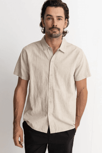SHIRT RHYTHM CLASSIC LINEN SS - SAND (