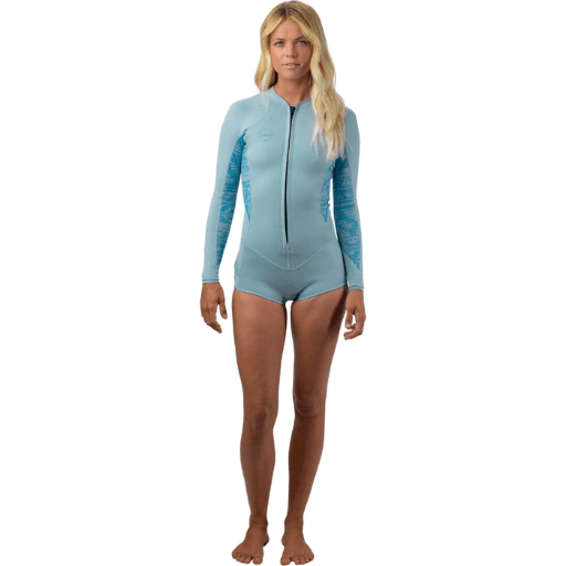 WETSUIT O'NEILL BAHIA 2/1 FRONT ZIP L/S SHORT SPRING- CHMBYBLU/SRF (