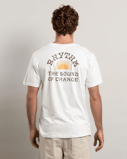 T-SHIRT RHYTHM IMPRINT VINTAGE - WHITE (