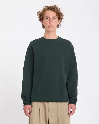 CREWNECK VOLCOM CADEN SOLID LS - RAISIN (
