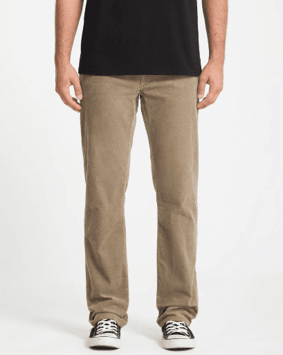 JEANS VOLCOM SOLVER 5 POCKET CORD - BRINDLE