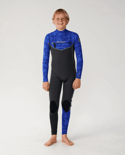 WETSUIT RIP CURL KIDS DAWN PATROL 4/3MM CZ - BLACK/BLUE