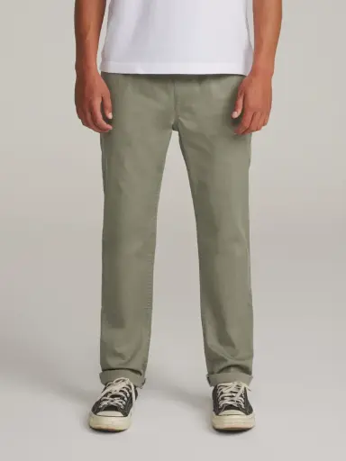 PANT KATIN PIPELINE CHINO - OLIVE